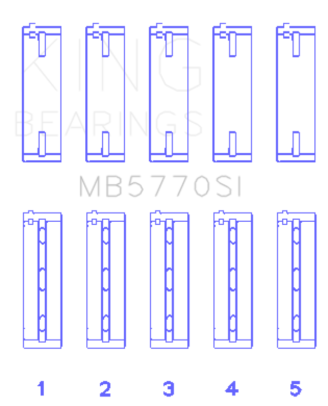 King Engine Bearings Nissan Vk45Dd/E/Vk50Ve/Vk56DE/Vd (Size +0.25mm) Main Bearing Set Bearings King Engine Bearings
