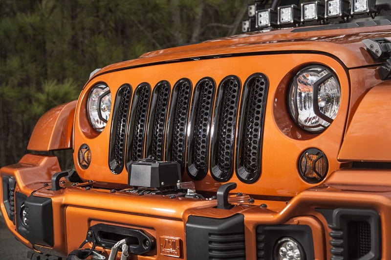 Rugged Ridge Grille Inserts Perforated 07-18 Jeep Wrangler Grilles Rugged Ridge
