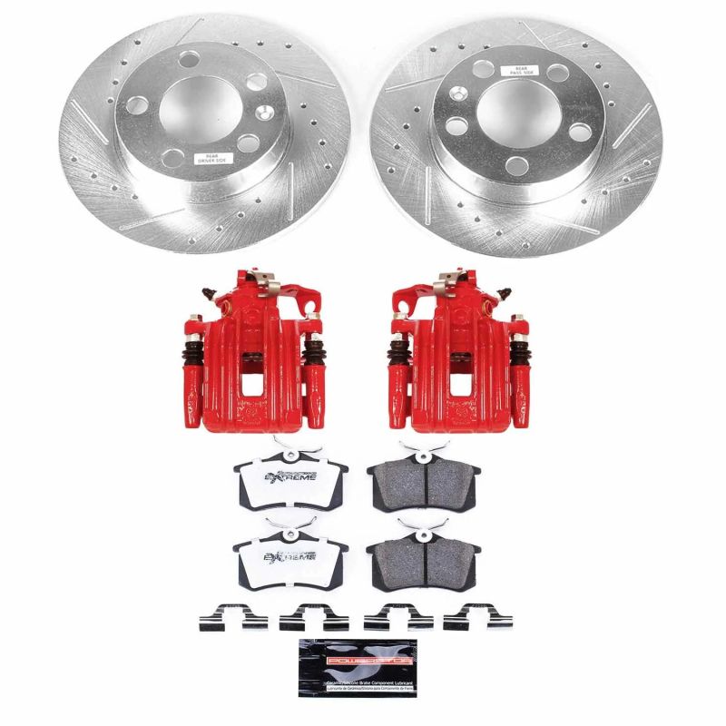 Power Stop 00-10 Volkswagen Beetle Rear Z26 Street Warrior Brake Kit w/Calipers Brake Kits - Performance D&S PowerStop