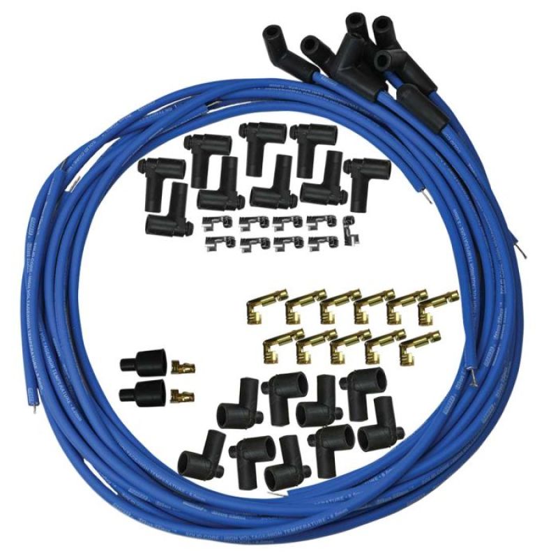 Moroso Universal Ignition Wire Set - Blue Max - Solid Core - 90 Degree - 36in Spark Plug Wire Sets Moroso