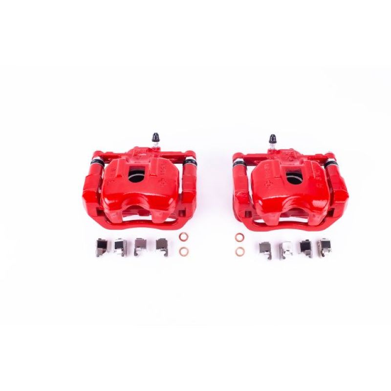 Power Stop 96-00 Toyota RAV4 Front Red Calipers w/Brackets - Pair Brake Calipers - Perf PowerStop