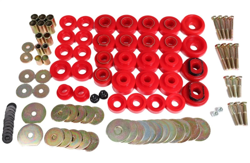 Energy Suspension 68-70 Chevrolet Biscayne/Bel Air/Caprice/Impala Body Mount Set w/ Hardware - Red Bushing Kits Energy Suspension