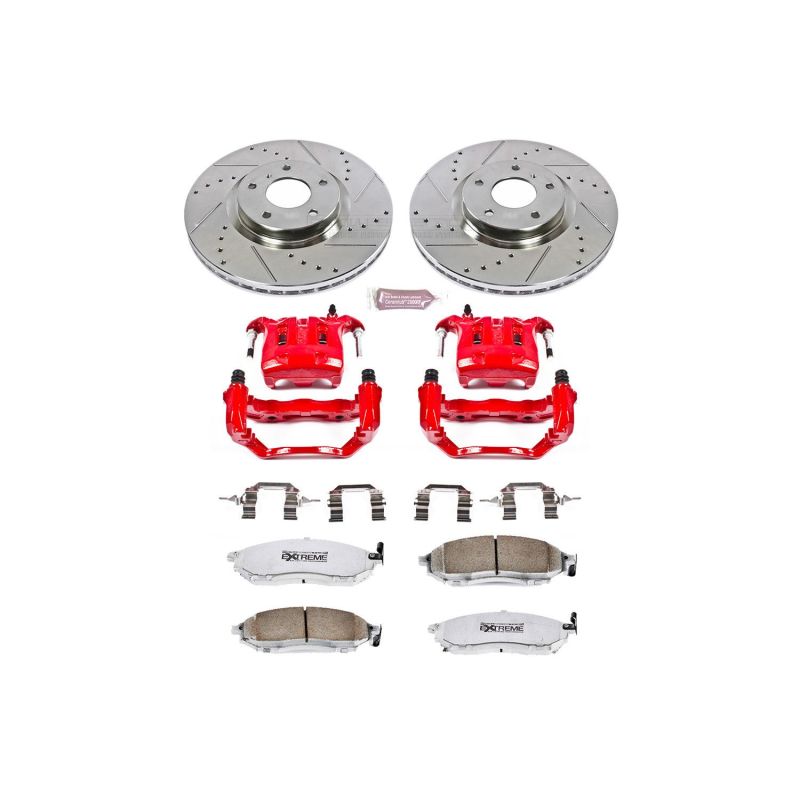 Power Stop 03-04 Infiniti M45 Front Z26 Street Warrior Brake Kit w/Calipers Brake Kits - Performance D&S PowerStop