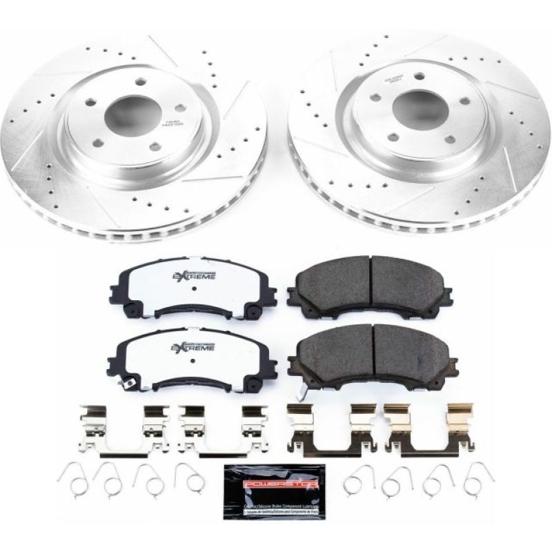 Power Stop 14-19 Nissan Rogue Front Z26 Street Warrior Brake Kit Brake Kits - Performance D&S PowerStop
