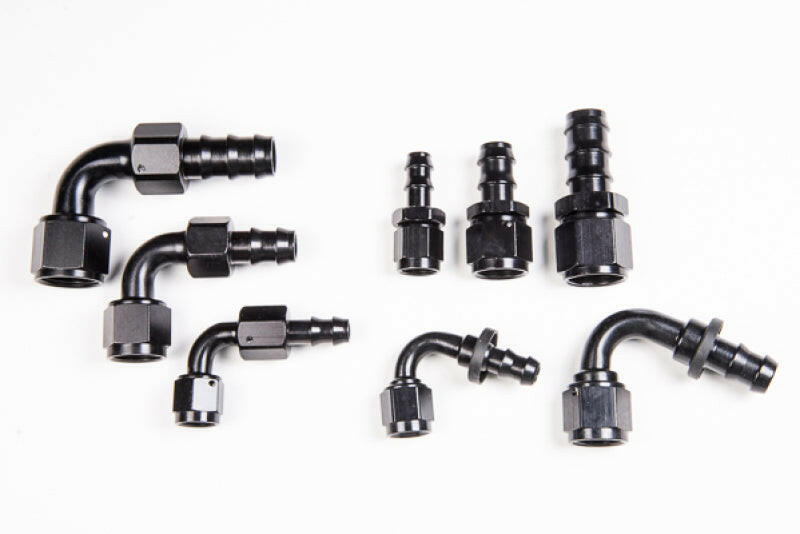 Radium Engineering 8AN 120Deg Pushlok Hose End Fittings Radium Engineering