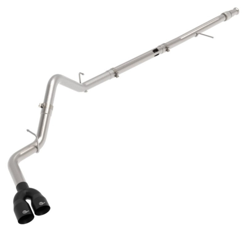 aFe Rebel XD Series 3in 304SS DPF-Back 20-21 GM Trucks L6-3.0L (td) LM2 - Dual Black Tip DPF Back aFe