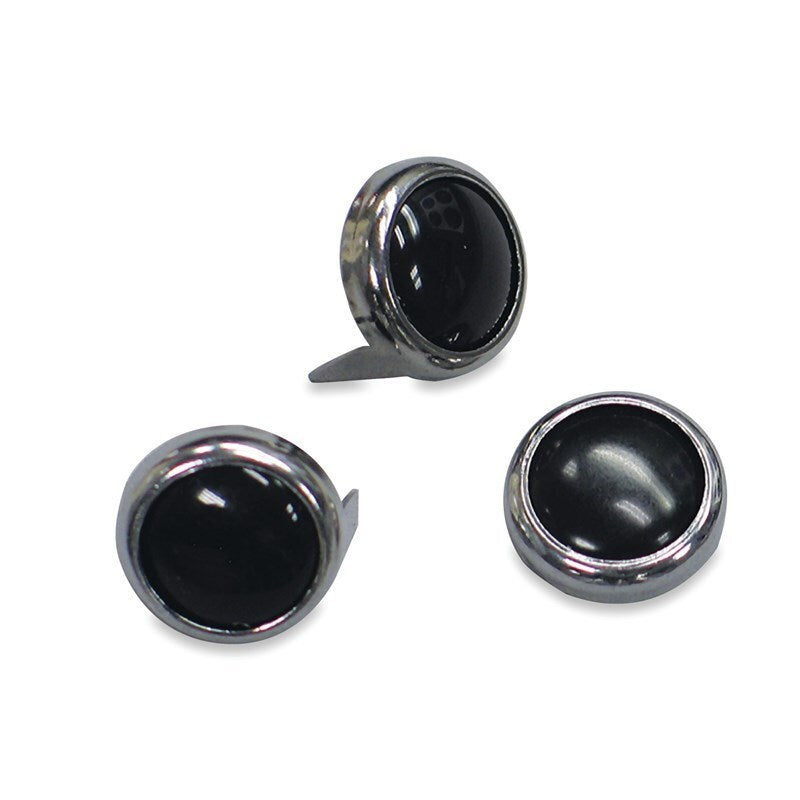 Mustang Studs 12.5mm (Bag of 10) - Black Seat Brackets & Frames Mustang Motorcycle
