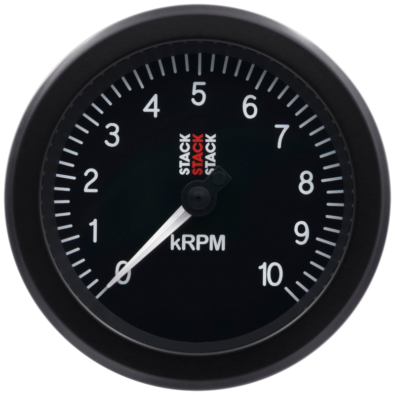 Autometer Stack Sport 88mm 0-10K RPM Tachometer - Black Gauges AutoMeter