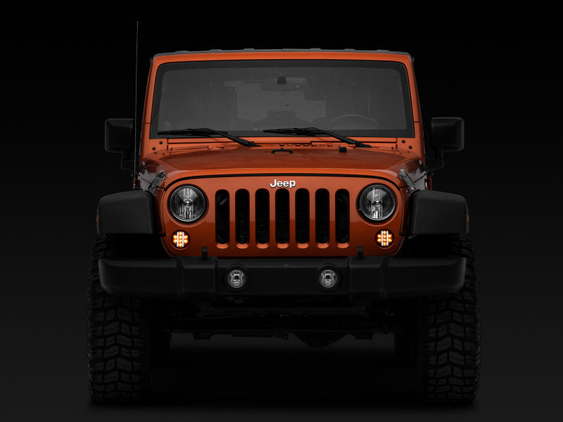 Raxiom 07-18 Jeep Wrangler JK Axial Series LED Front Turn Signals (Smoked) Headlights Raxiom