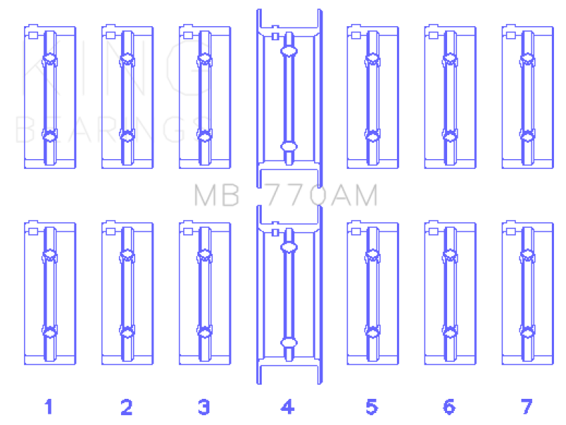 King BMW M30B35/25/28/32/33/35 Performance Main Bearing Set Bearings King Engine Bearings