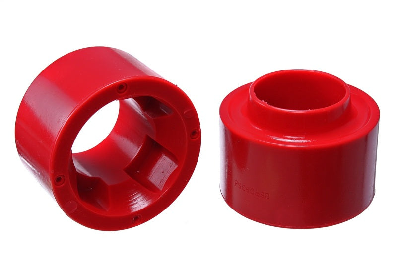 Energy Suspension 07-17 Jeep Wrangler (JK) Red Front Coil Spring Spacer 1-3/4in Lift Set Bushing Kits Energy Suspension