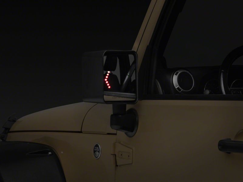 Raxiom 07-18 Jeep Wrangler JK Off-Road LED Manual Mirrors w/ Turn Signals Side Mirrors Raxiom
