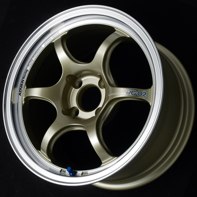 Advan RG-D2 15x7.0 +42 4x100 Machining and Champagne Gold Wheel Wheels - Cast Advan