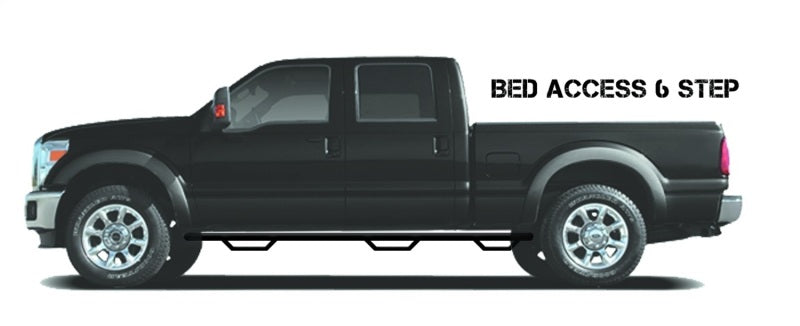 N-Fab Nerf Step 73-87 Chevy 1500/2500/3500 Crew Cab 8ft Bed - Gloss Black - Bed Access - 3in Side Steps N-Fab