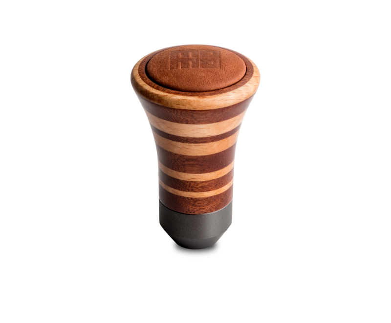 Momo Trofeo Heritage Shift Knob - Tall Wood, Layered Mahogany and Beechwood, Leather Insert Top Shift Knobs MOMO