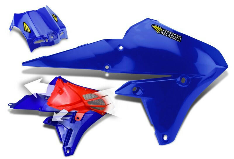 Cycra 15-19 Yamaha WR250F Powerflow Radiator Shrouds - OEM Blue Plastics Cycra