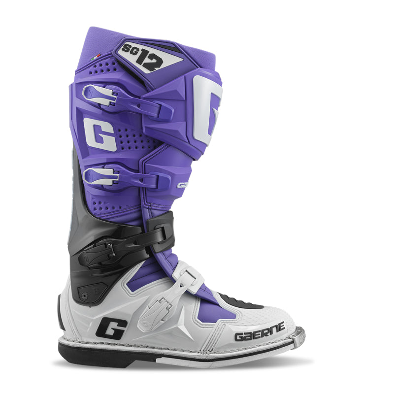 Gaerne SG12 Limited Edition LE Boot Purple/Black/White Size 10.5 Motorcycle Boots Gaerne
