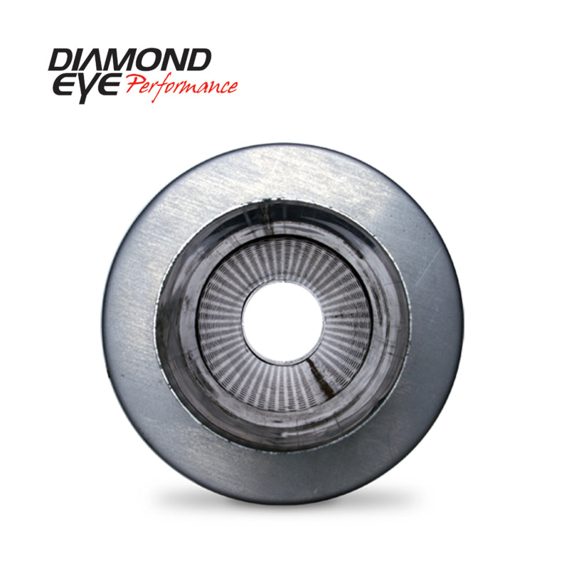 Diamond Eye MFLR 4inID SGL IN/SGL OUT 7inDIA X 20in BODY 27in LENGTH PERF SLOTTED ENDS 409 SS Muffler Diamond Eye Performance