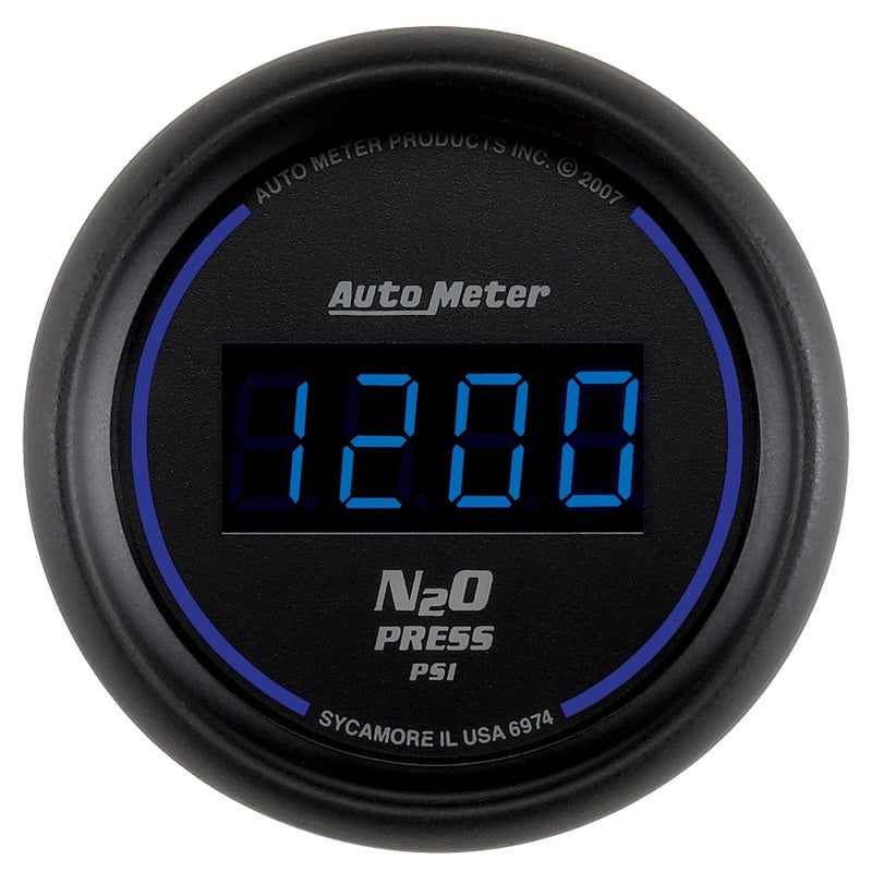 Autometer Ultra-Lite 2-1/16in 1600 PSI Digital Nitrous Pressure Gauge - Black Gauges AutoMeter