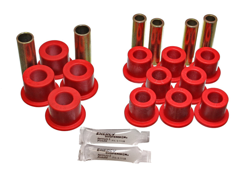 Energy Suspension 06/86-97 Nissan 720/Hardbody P/U 4WD Red Front Leaf Spring Bushing Set Bushing Kits Energy Suspension