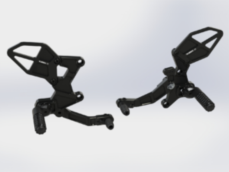 Vortex Racing 18-24 Kawasaki EX400 Ninja 400 R Rear Set- Black Bike Stands Vortex Racing