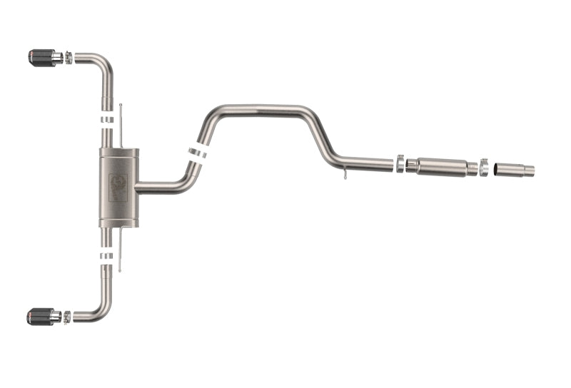 aFe 22-24 Volkswagen GTI MACH Force-Xp 3 to 2-1/2 IN Stainless Steel Cat-Back Exhaust w/Carbon Tips Tips aFe