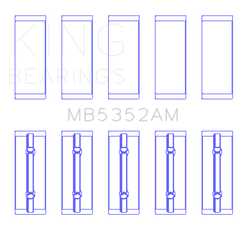King Engine Bearings Renault K9K/K4M (Size +0.50mm) Main Bearing Set Bearings King Engine Bearings