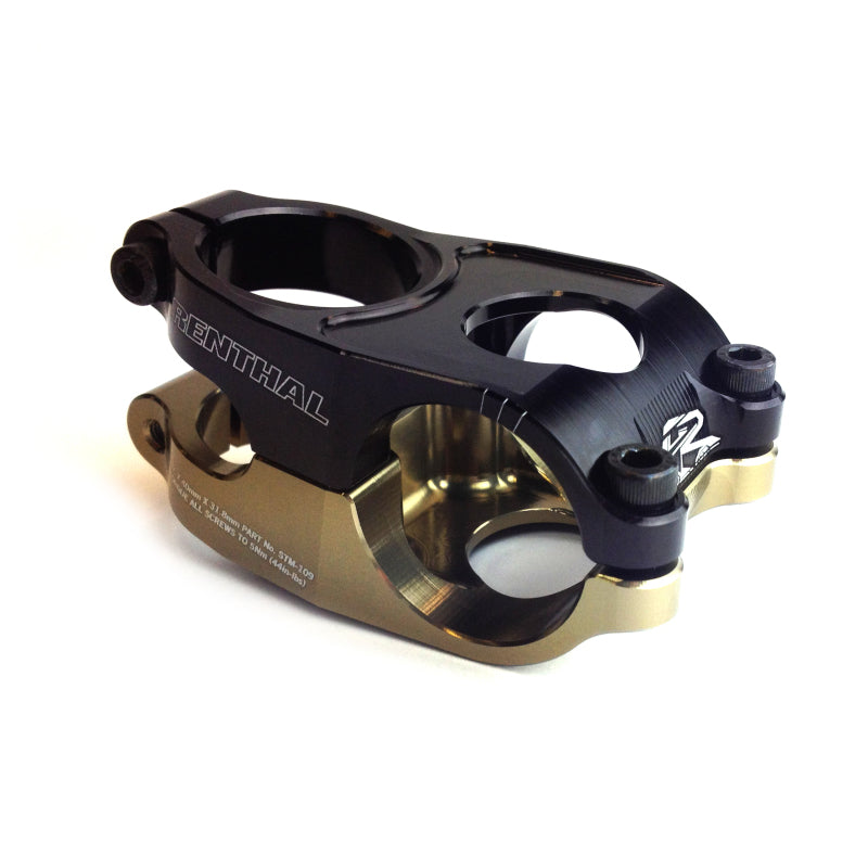 Renthal Duo Stem 40 mm. - Aluminum Gold/Black Triple Clamp / Trees Renthal
