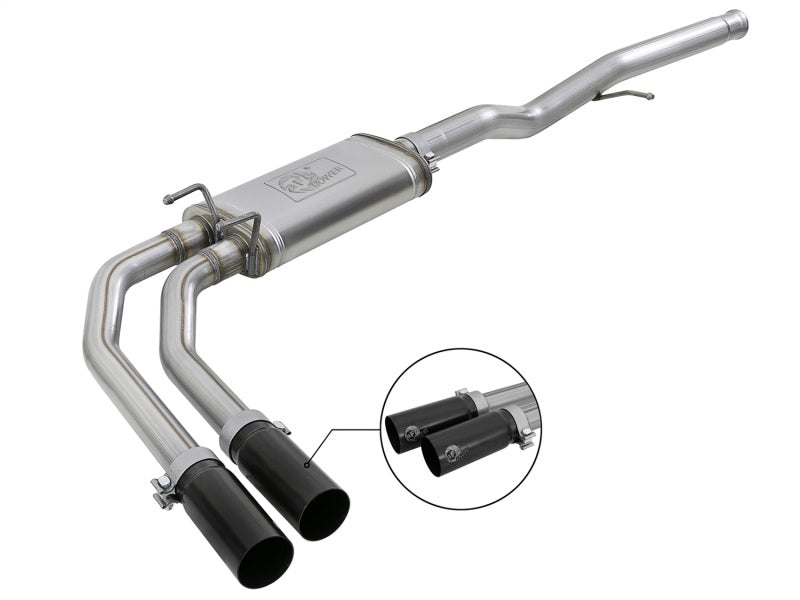aFe Rebel Series 3in to 2.5in 409 SS Cat-Back Exhaust w/ Black Tips 09-18 GM Silverado/Sierra 5.4L Catback aFe