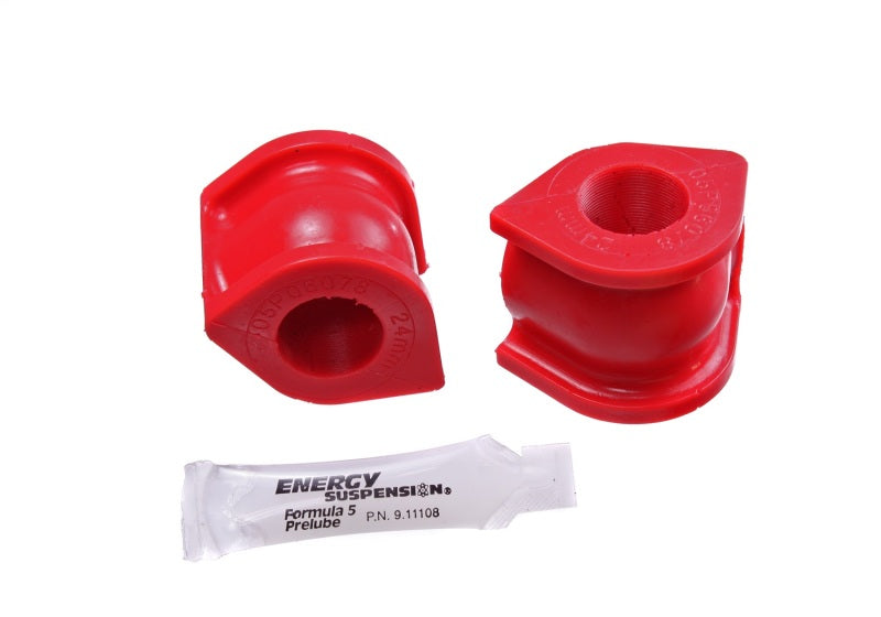 Energy Suspension 06-11 Honda Civic (Excl Si) 24mm Front Sway Bar Bushings - Red Bushing Kits Energy Suspension