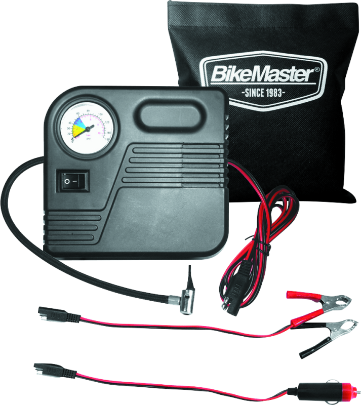 BikeMaster Mini Air Compressor w/ SAE Tire Tubes BikeMaster