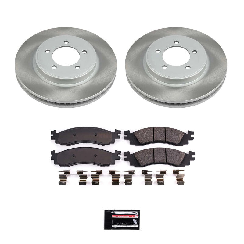 Power Stop 06-10 Mercury Mountaineer Front Semi-Coated Rotor Kit Brake Kits - Performance Blank PowerStop