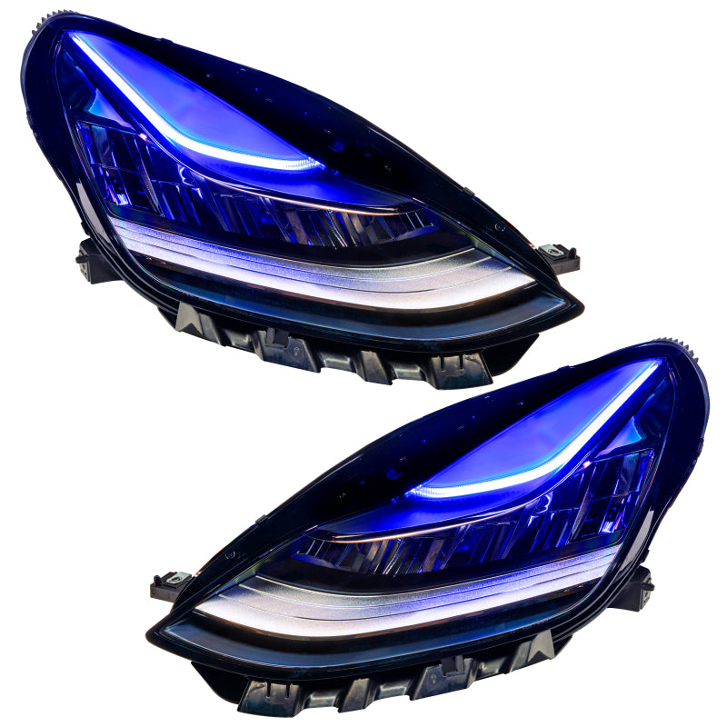 Oracle 17-21 Tesla Model 3 Headlight DRL Upgrade Kit - ColorSHIFT w/ BC1 Controller Headlights ORACLE Lighting