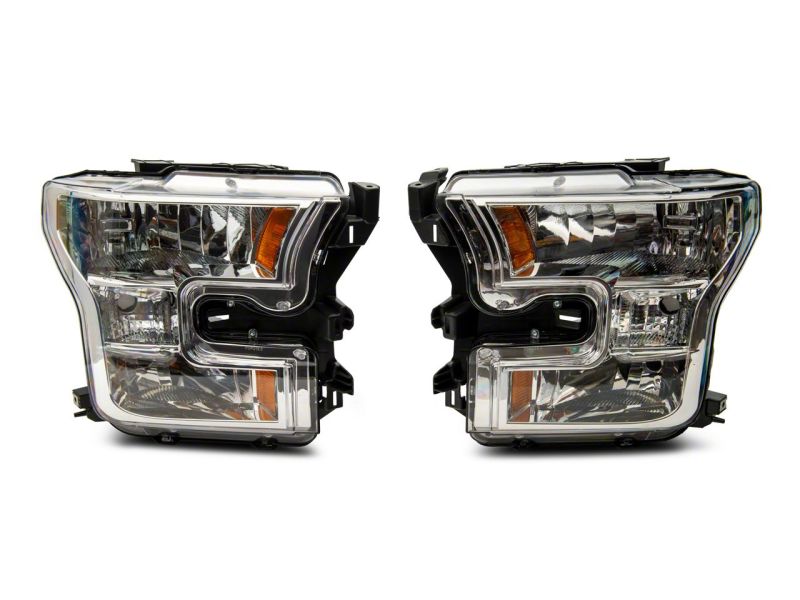 Raxiom 15-17 Ford F-150 Axial OEM Style Rep Headlights- Chrome Housing (Clear Lens) Headlights Raxiom