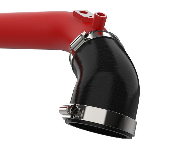 aFe 2024+ Jeep Wrangler JL L4-2.0L (t) BladeRunner 2-1/2in Aluminum Hot Charge Pipe - Red Intercoolers aFe