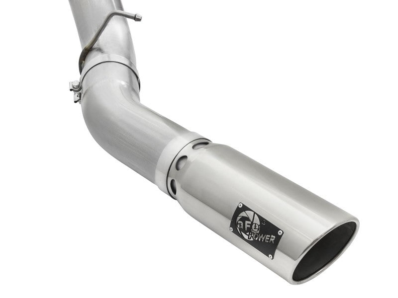 aFe Atlas Exhaust 5in DPF-Back Aluminized Steel w/ Polished Tips 16-17 GM Diesel Truck V8-6.6L (td) DPF Back aFe