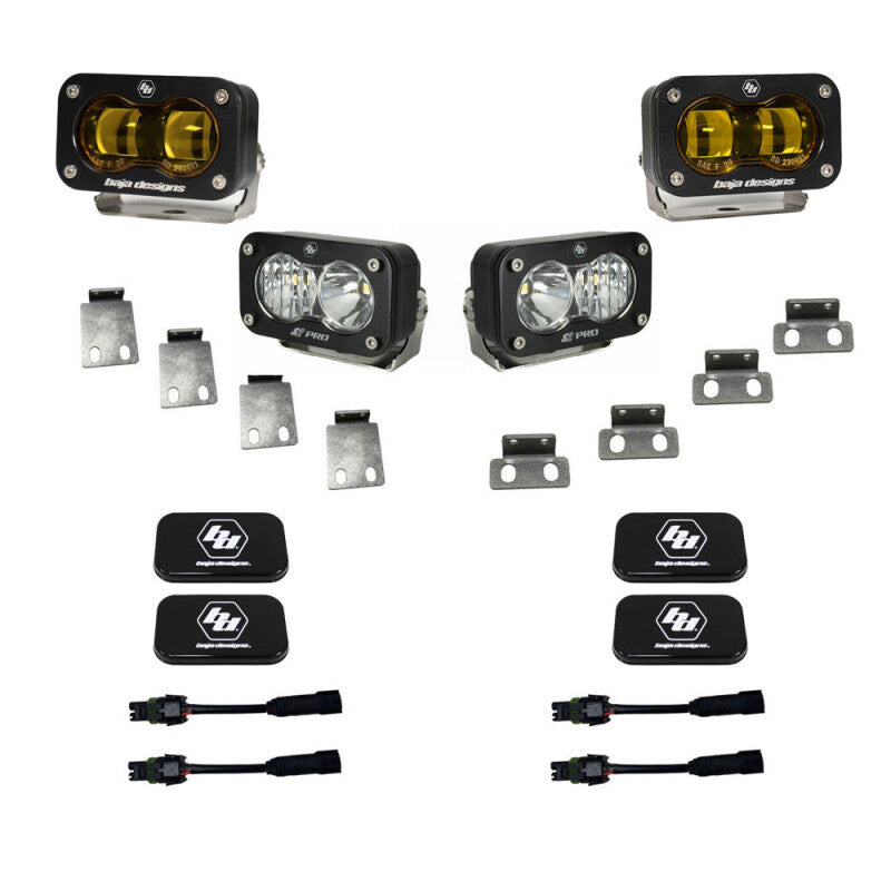Baja Designs 21+ Ford Raptor S2 SAE Pro Fog Pocket Light Kit Fog Lights Baja Designs
