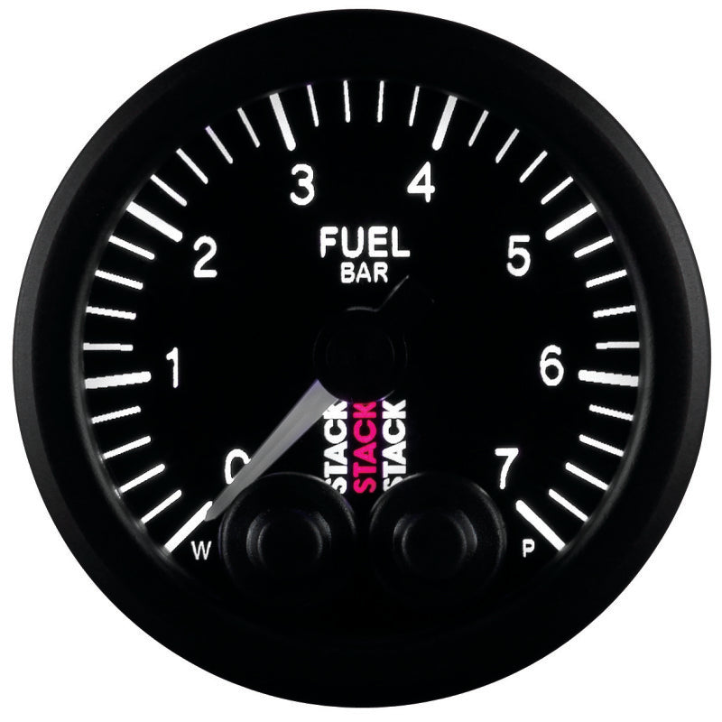 Autometer Stack 52mm 0-7 Bar M10 Male Pro-Control Fuel Pressure Gauge - Black Gauges AutoMeter