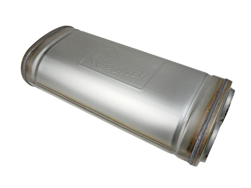 aFe MACH Force-Xp Muffler 2-1/2 IN Dual Inlet/Dual Outlet 5 IN H x 8 IN W x 18 IN L - Oval Body Muffler aFe