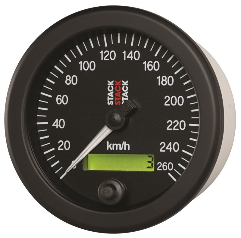 Autometer Stack 88mm 0-260 KM/H Electronic Speedometer - Black Gauges AutoMeter