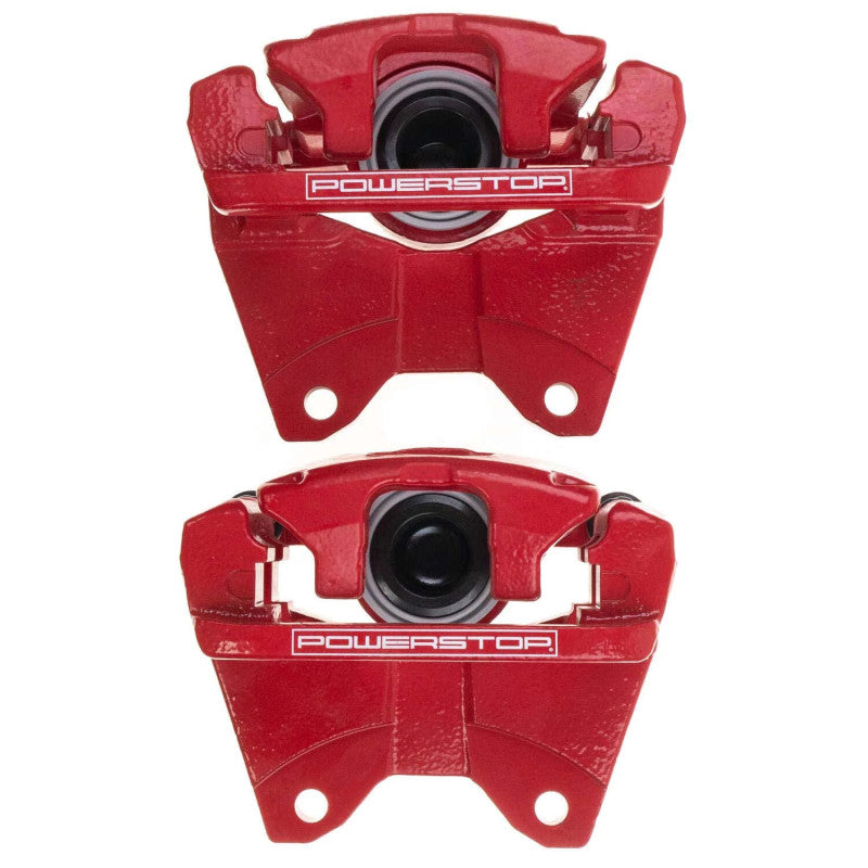 Power Stop 07-18 Jeep Wrangler JK Rear Red Caliper Pair w/Bracket Brake Calipers - Perf PowerStop