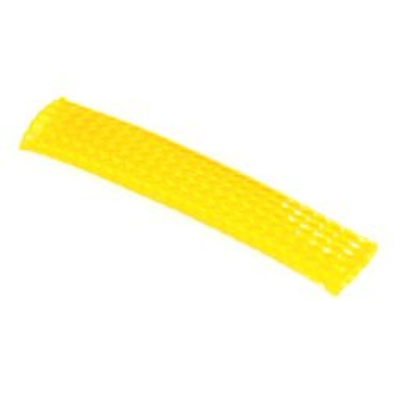 NAMZ Braided Flex Sleeving 10ft. Section (3/8in. ID) - Yellow Wire Loom NAMZ