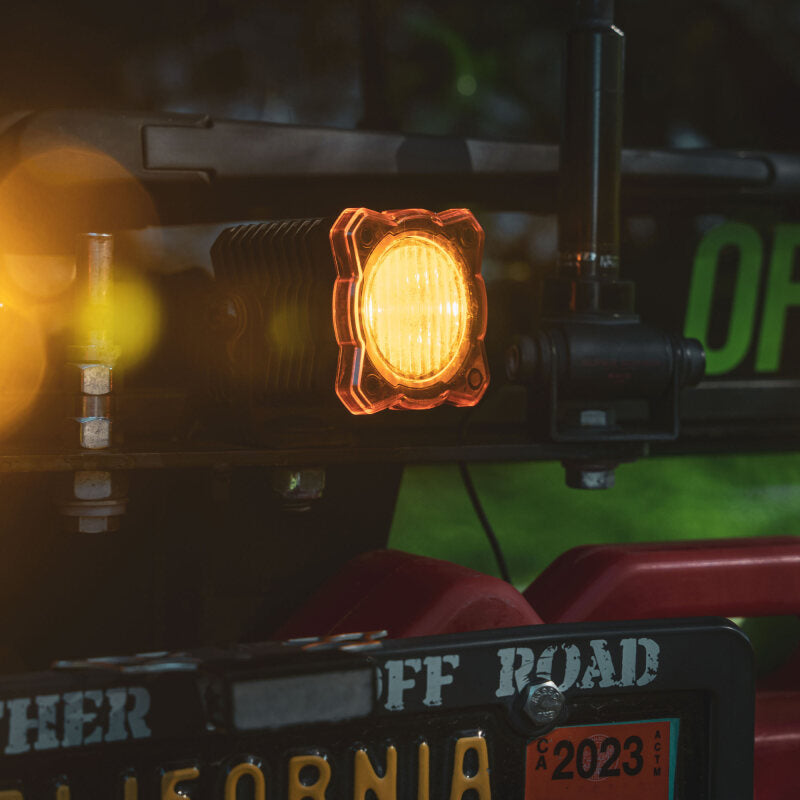 KC HiLiTES FLEX ERA 1 Single Light Shield ONLY (Amber) Light Accessories and Wiring KC HiLiTES