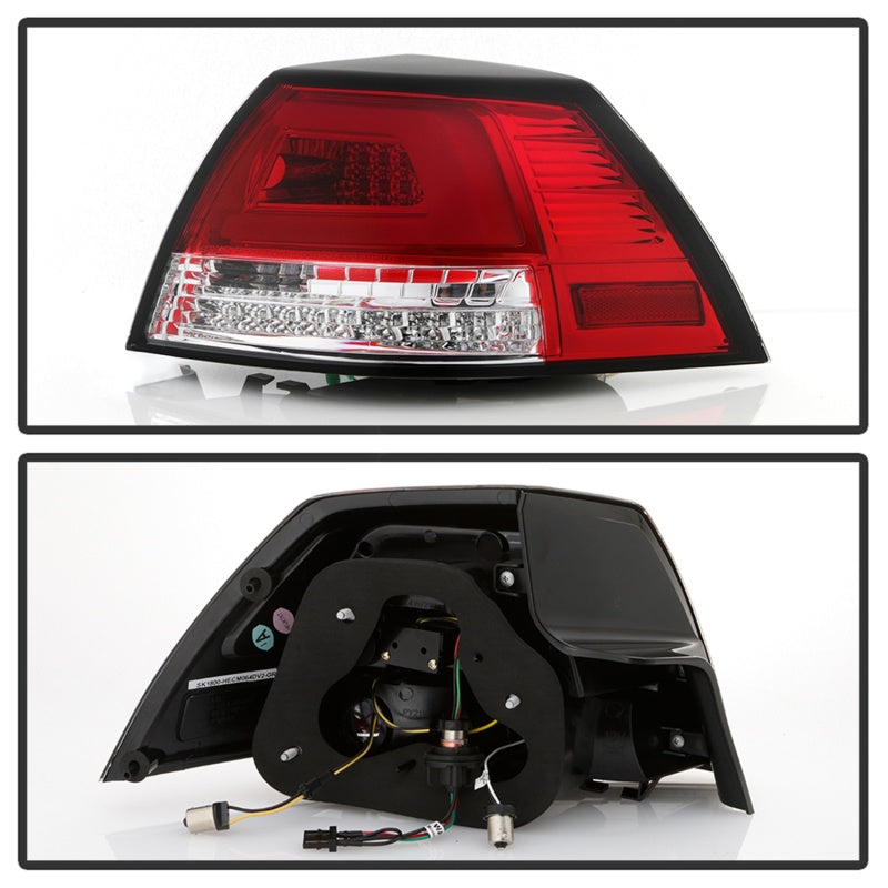 Spyder Pontiac G8 08-09 Version 2 Light Bar LED Tail Lights - Red Clear- ALT-YD-PG808V2-LB-RC Tail Lights SPYDER