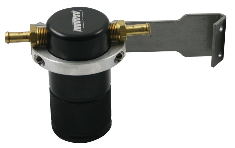 Moroso 08-14 Cadillac CTS-V Air/Oil Separator Catch Can - Small Body - Billet Aluminum -Black Finish Oil Catch Cans Moroso