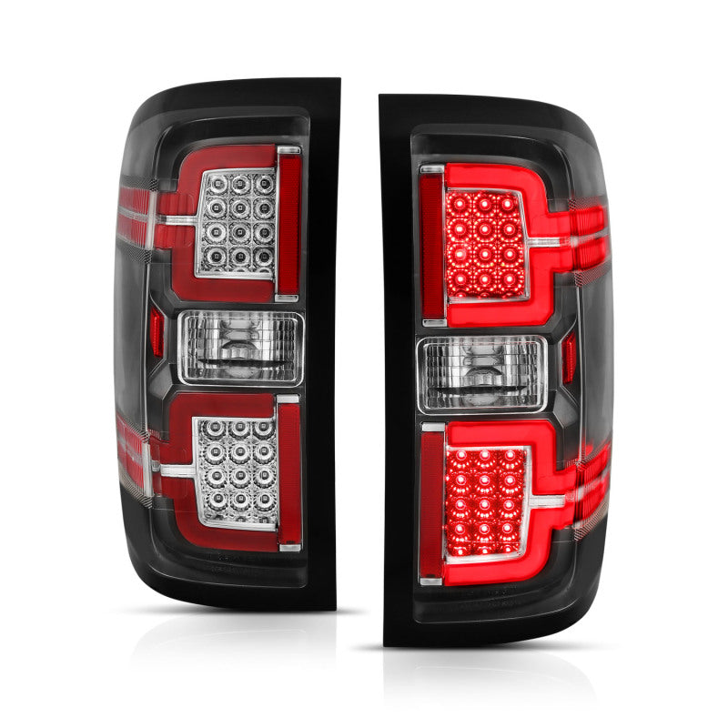 ANZO 2014-2018 Chevy Silverado 1500 LED Taillights Black Tail Lights ANZO
