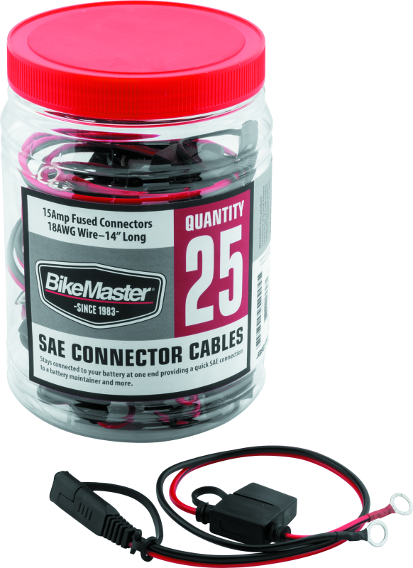 BikeMaster SAE Wire w/Fuse - 25 Piece Tub Battery Chargers BikeMaster