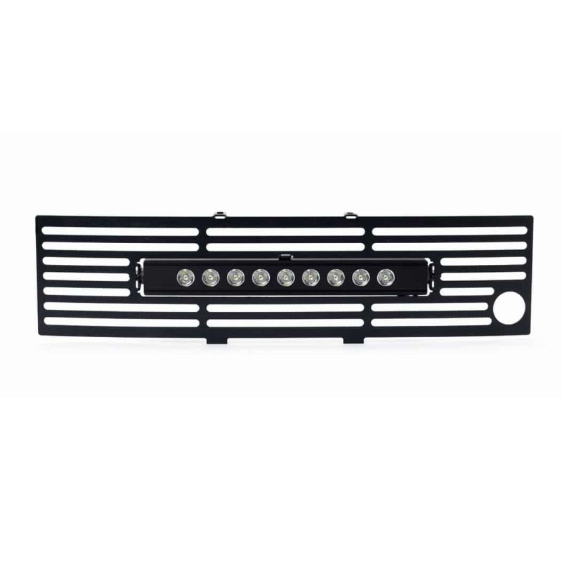 Putco 11-14 Ford F-150 EcoBoost SS Blk Bar Bumper Grille Insert w/ 10in Luminix Light Bar Grilles Putco