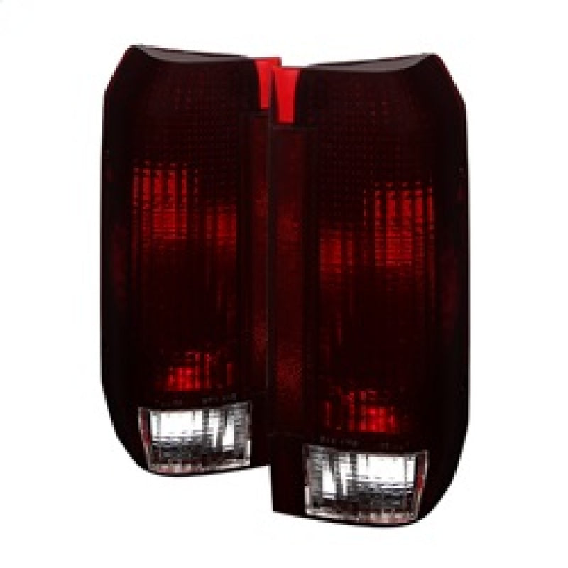 xTune Ford Bronco F150 F250 F350 F450 92-96 OE Style Tail Lights Red Smoked ALT-JH-FB92-OE-RSM Tail Lights SPYDER