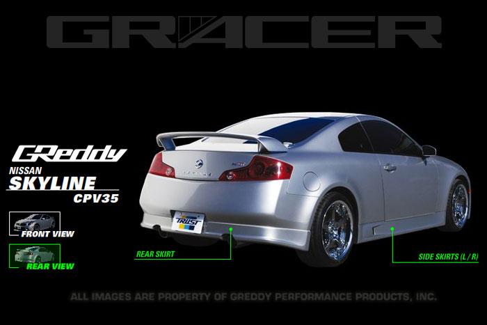 GReddy Nissan G35 Fiberglass Side Skirts (Must ask/call to order) Side Skirts GReddy